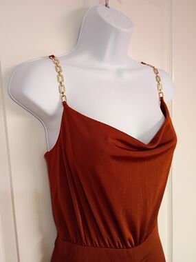Jason Wu Rust Red Bell Jumpsuit